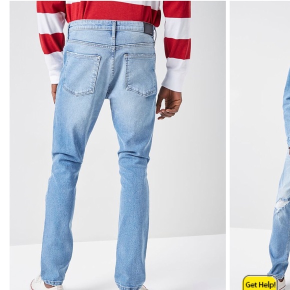 Slim distressed jeans.  Mens jeans but perfect for anybody! Perfect for fall! - Picture 3 of 5